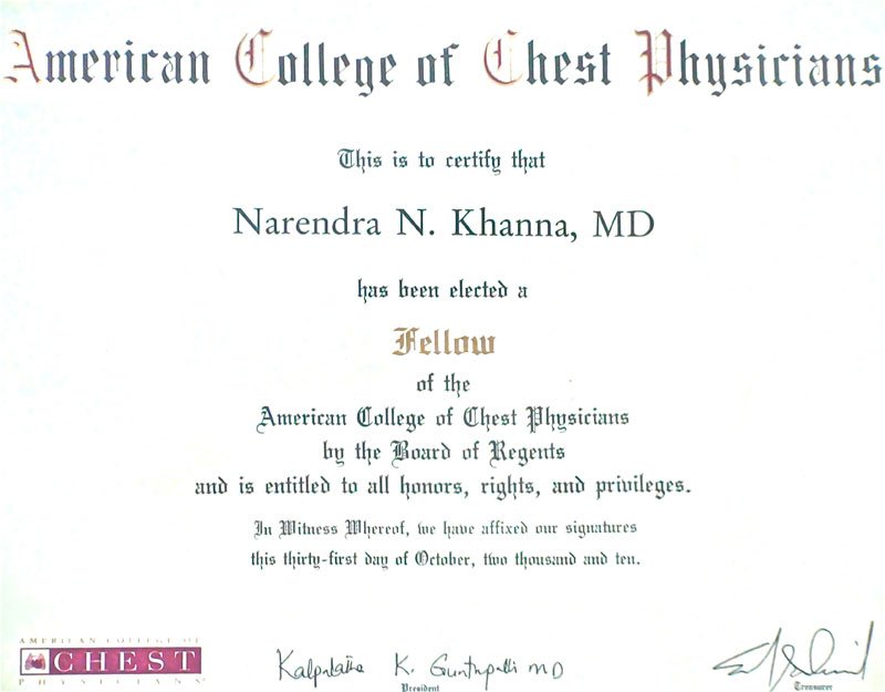 Certificate 5 - Dr. N. N. Khanna
