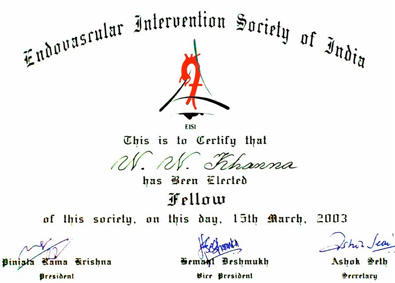 Certificate 8 - Dr. N. N. Khanna