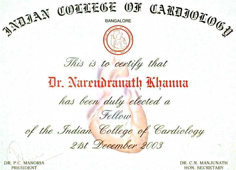 Certificate 9 - Dr. N. N. Khanna